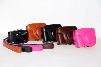 PU Leather Camera Case Bag Cover with Shoulder Strap For Canon PowerShot G15 G16 camera bag Camera Accessories
PU Leather Camera Case Bag Cover with Shoulder Strap For Canon PowerShot G15 G16 camera bag Camera Accessories