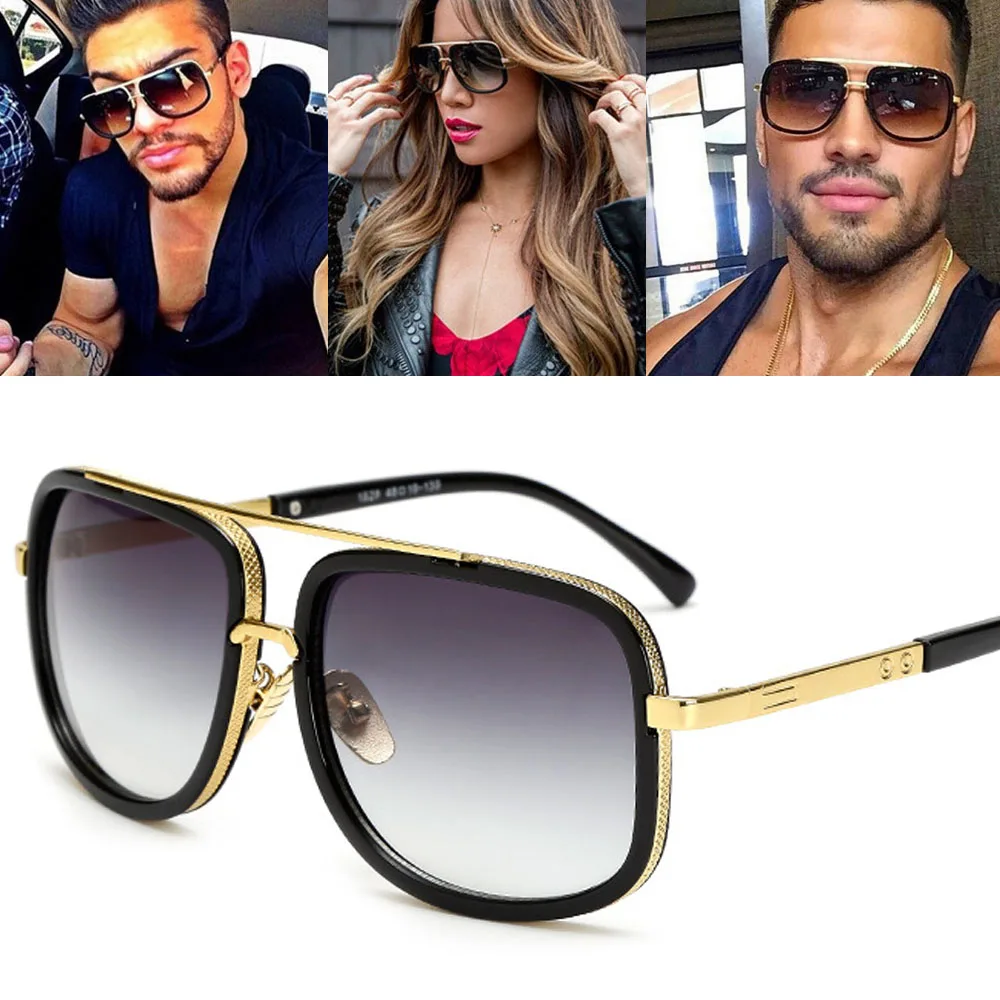 Oversized Men Sunglasses men luxury brand Women Sun Glasses Square Male Gafas de sol female sunglasses for women 2019 | Аксессуары для