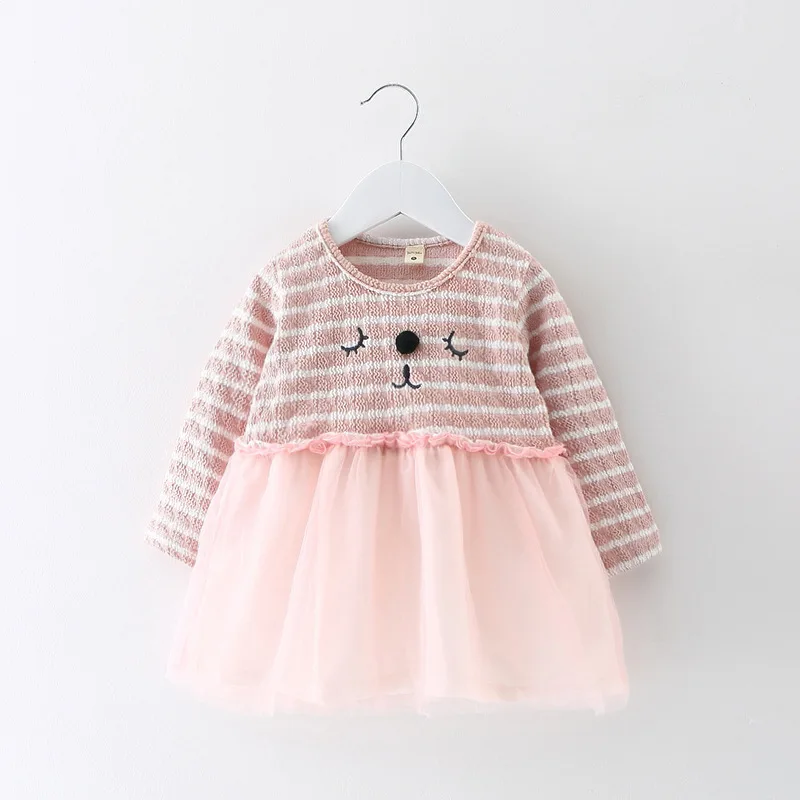2017 spring new baby stitching dress super soft cartoon cat stripes mesh yarn fashion Puffy dress 0-2 years old
2017 spring new baby stitching dress super soft cartoon cat stripes mesh yarn fashion Puffy dress 0-2 years old