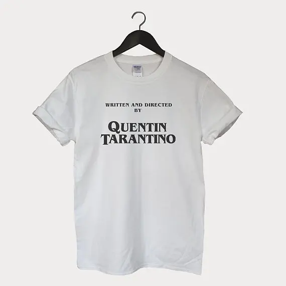 Футболка Тарантино написанная Квентин топ унисекс Tumblr 90 рубашка больше размеров