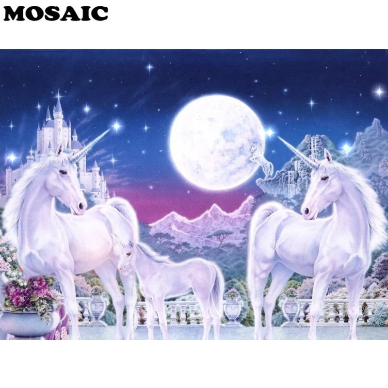 Full square/round Diamond DIY Diamond Painting Unicorn castle diamond Cross Stitch Rhinestone Mosaic Painting Decor Gift
Full square/round Diamond DIY Diamond Painting Unicorn castle diamond Cross Stitch Rhinestone Mosaic Painting Decor Gift