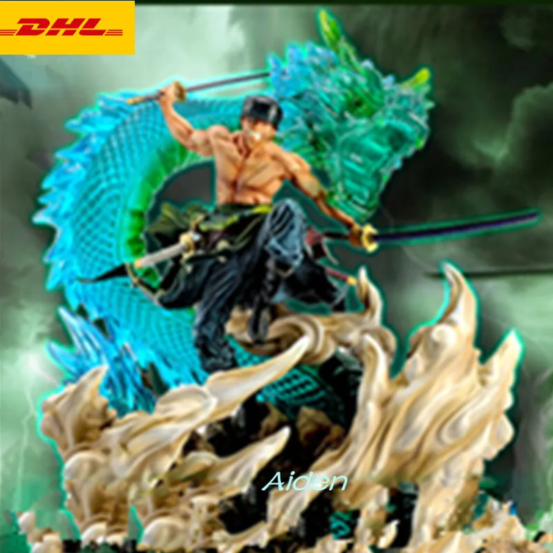 

12"ONE PIECE Statue The Straw Hat Pirates Bust Roronoa Zoro Full-Length Portrait Friend Luffy GK Action Figure Toy BOX 30CM Z547