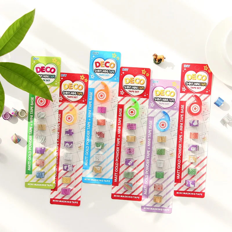 DL Creative cartoon colirful decorative belt gold powder flash tape DIY manual album accessories Stationery for office supplies
DL Creative cartoon colirful decorative belt gold powder flash tape DIY manual album accessories Stationery for office supplies