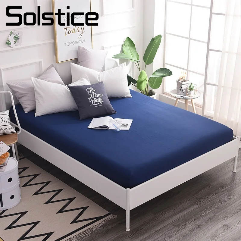 Solstice Home Textile Fitted Bed Sheet Navy Blue Solid Color Brief Nordic Cotton100% Mattress Cover Bedding King Full Twin Linen
Solstice Home Textile Fitted Bed Sheet Navy Blue Solid Color Brief Nordic Cotton100% Mattress Cover Bedding King Full Twin Linen