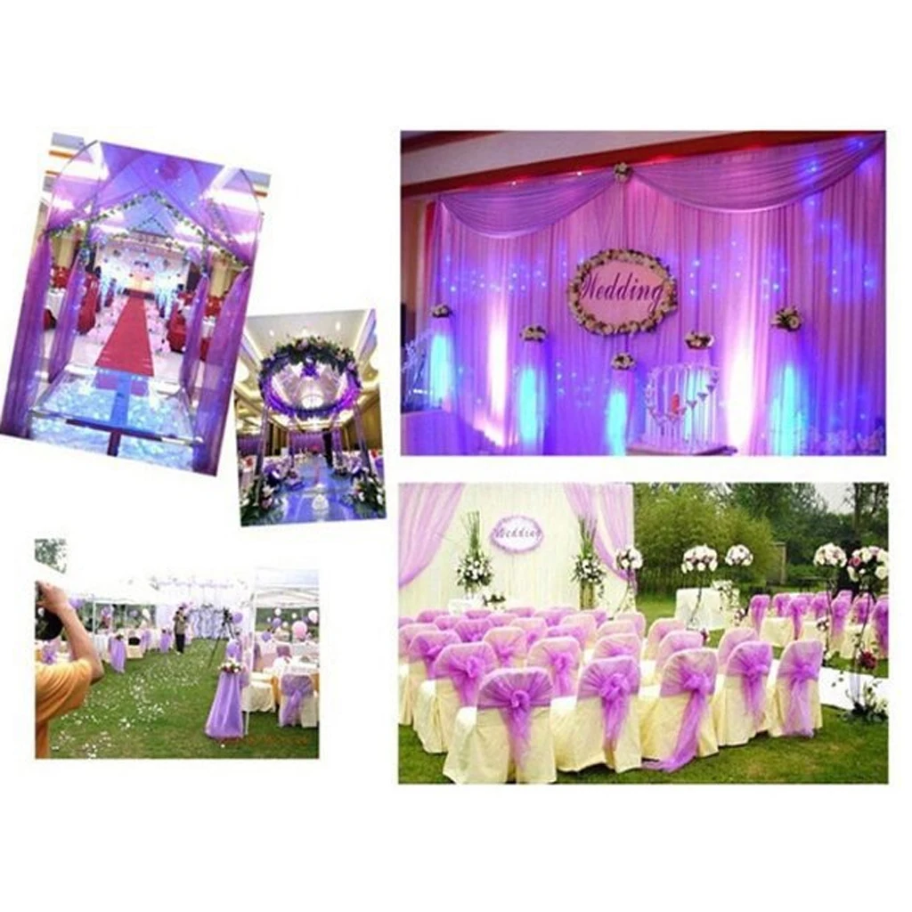 55 Yards Tulle Roll Spool Wedding Prom Fabric Bouquet Chair Sash Car Flower Tutu Gift Packaging Venue Decor Craft 72cm