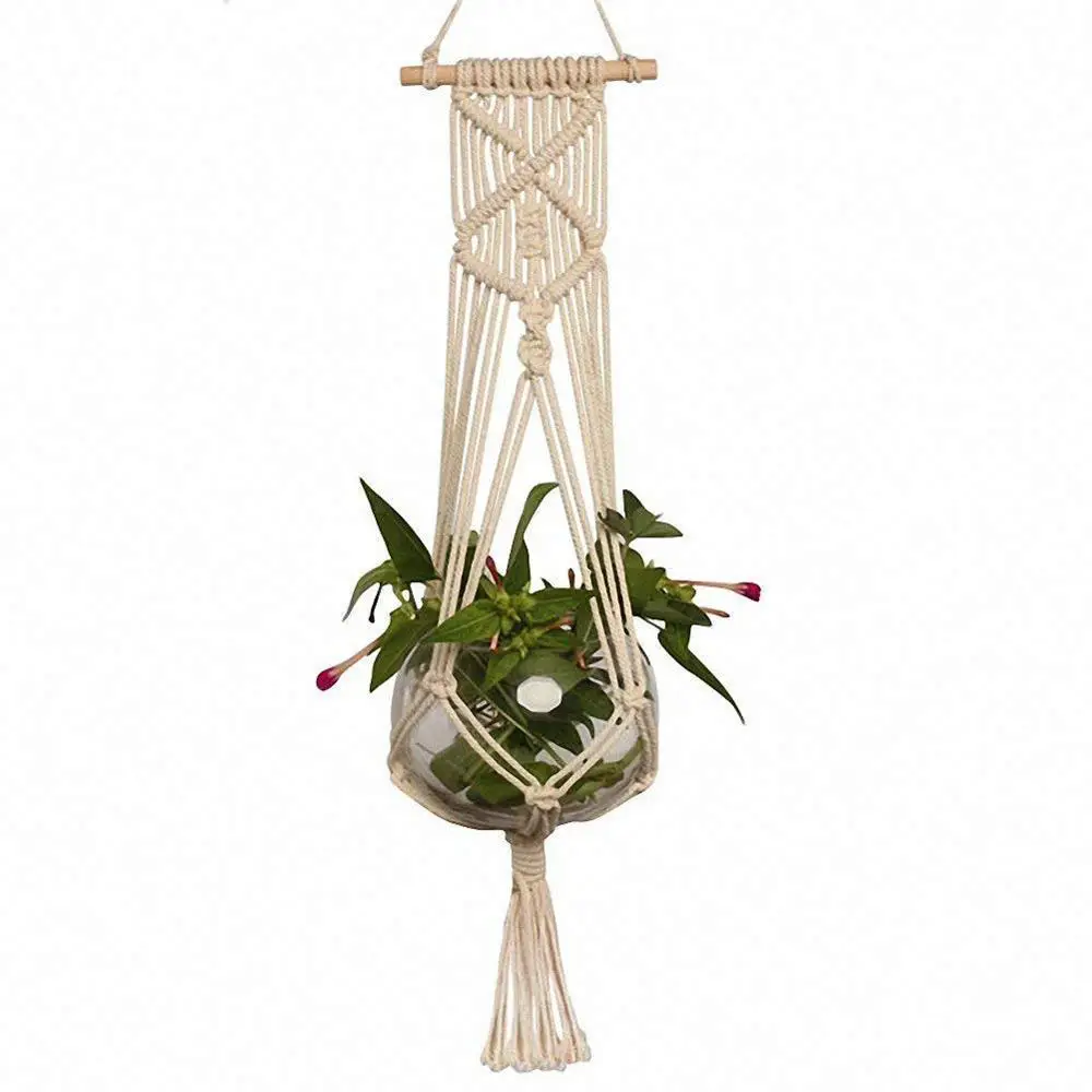 Vintage Pot Holder Macrame Plant Hanger Hanging Hemp Rope Braided Planter Basket Home Decor Flower Pot
Vintage Pot Holder Macrame Plant Hanger Hanging Hemp Rope Braided Planter Basket Home Decor Flower Pot