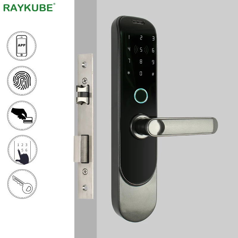 Digital Keyless Home Entry APP Card Touchscreen Fingerprint Door Lock US Code