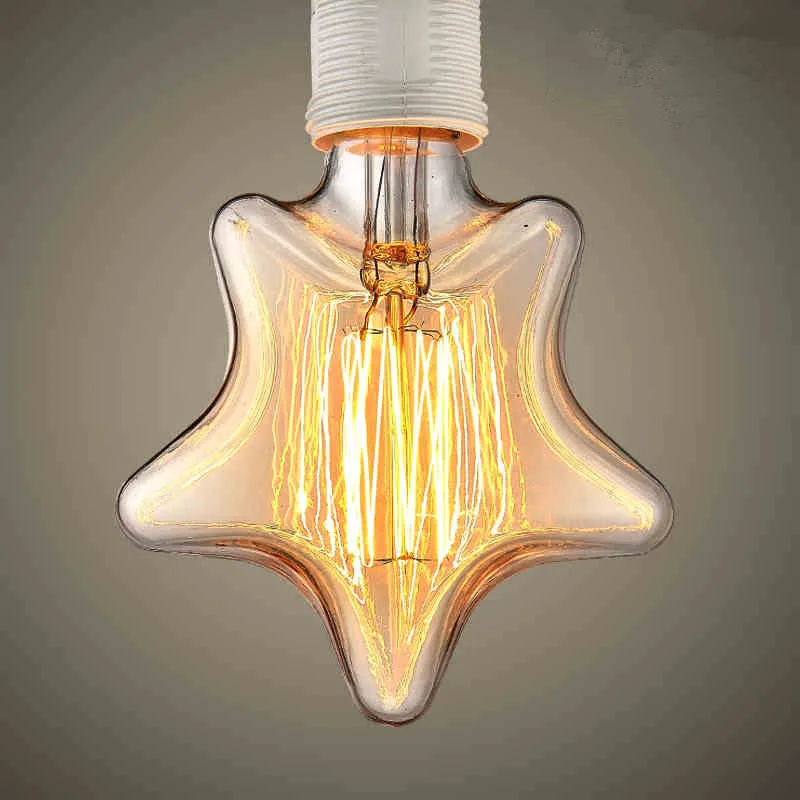 Retro Lamp E27 Christmas Lights Indoor Vintage Star Shape Edison Bulb Filament Incandescent Lamp Decorative Light Bulb For Home
Retro Lamp E27 Christmas Lights Indoor Vintage Star Shape Edison Bulb Filament Incandescent Lamp Decorative Light Bulb For Home