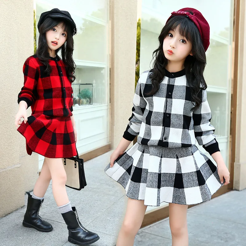 Children's Garment Autumn And Winter Fashion Sweater Suit Sweater Dress Skirt Sweater 2 Pieces Set Kids Clothing
Children's Garment Autumn And Winter Fashion Sweater Suit Sweater Dress Skirt Sweater 2 Pieces Set Kids Clothing
