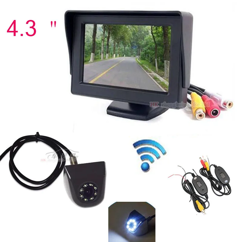 Wireless 4.3 inch TFT Color Screen Reverse parking assistance with Rear View camera night vision 8 LED Back up IP68 3 COLORS
Wireless 4.3 inch TFT Color Screen Reverse parking assistance with Rear View camera night vision 8 LED Back up IP68 3 COLORS