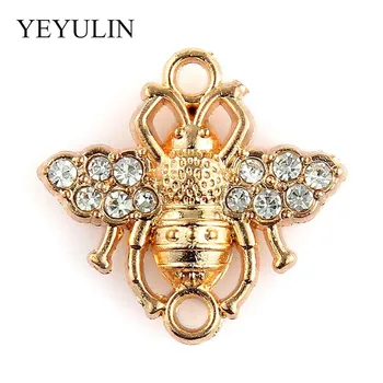 10pcs Gold Color Crystal Cross Bee Angel Wings Connector Charms Fit Woman Men Necklace Bracelet DIY Jewelry Making
10pcs Gold Color Crystal Cross Bee Angel Wings Connector Charms Fit Woman Men Necklace Bracelet DIY Jewelry Making