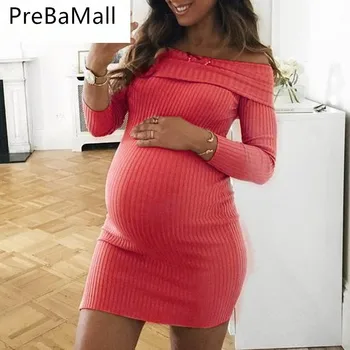 Handcraft Elastics Maternity Dress Autumn Winter Dress Clothes for Pregnant Women Shoulderless Sexy Pregnacy Clothing C0065
Handcraft Elastics Maternity Dress Autumn Winter Dress Clothes for Pregnant Women Shoulderless Sexy Pregnacy Clothing C0065
