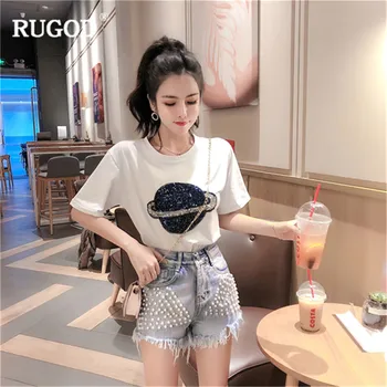 RUGOD 2019 New Arrival Summer Women Shorts Diamond-studded Beaded Denim High-waist Shorts Casual Wearing Modis Mujer Shorts
RUGOD 2019 New Arrival Summer Women Shorts Diamond-studded Beaded Denim High-waist Shorts Casual Wearing Modis Mujer Shorts