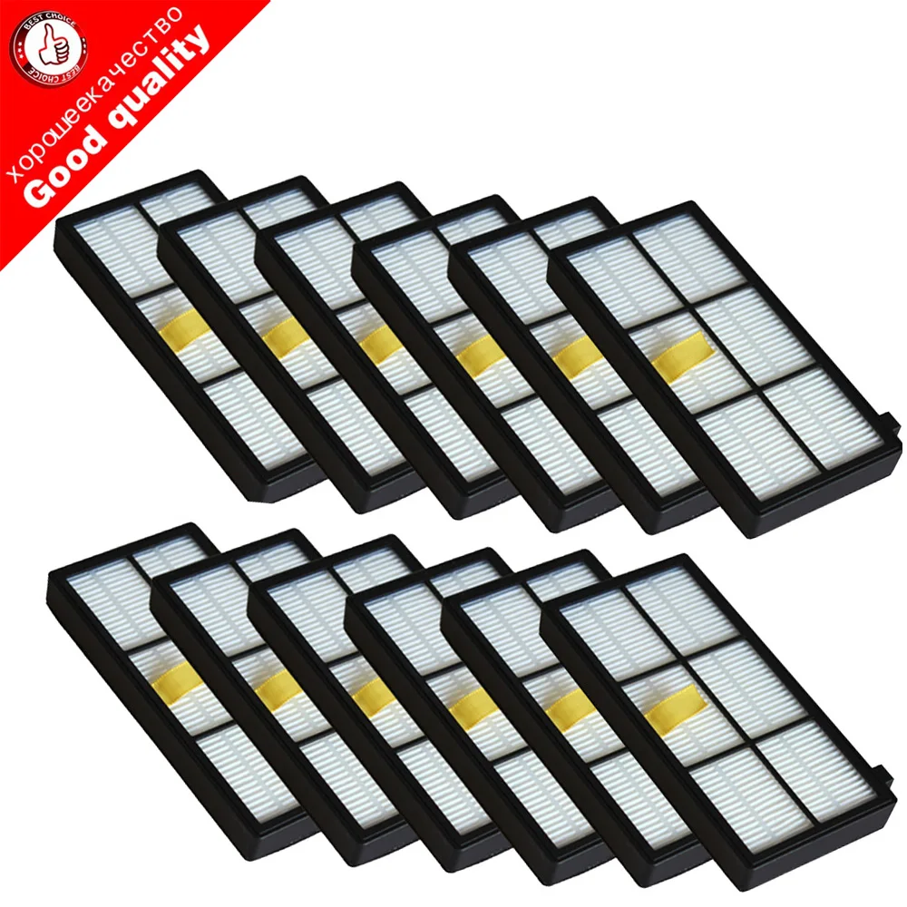 12pcs Heap filter kit for iRobot Roomba 800 900 Series 870 880 980 Vacuum Cleaner Accessories parts replacement
12pcs Heap filter kit for iRobot Roomba 800 900 Series 870 880 980 Vacuum Cleaner Accessories parts replacement