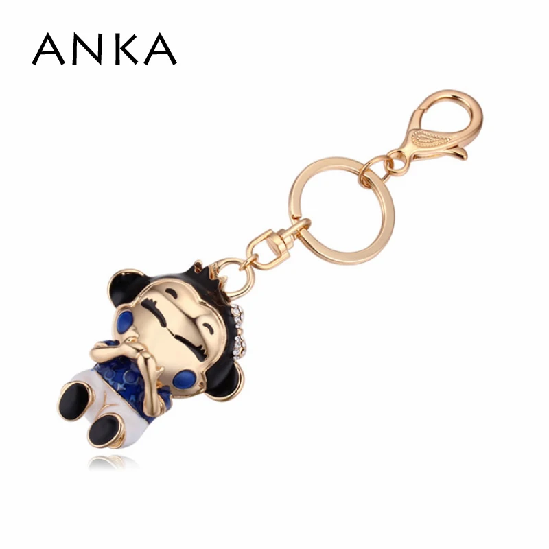 

ANKA Fashion Simian Cute Monkey Crystal Key Chain With Lucite Plated Gift For Women Nickel free lead free CE #121463