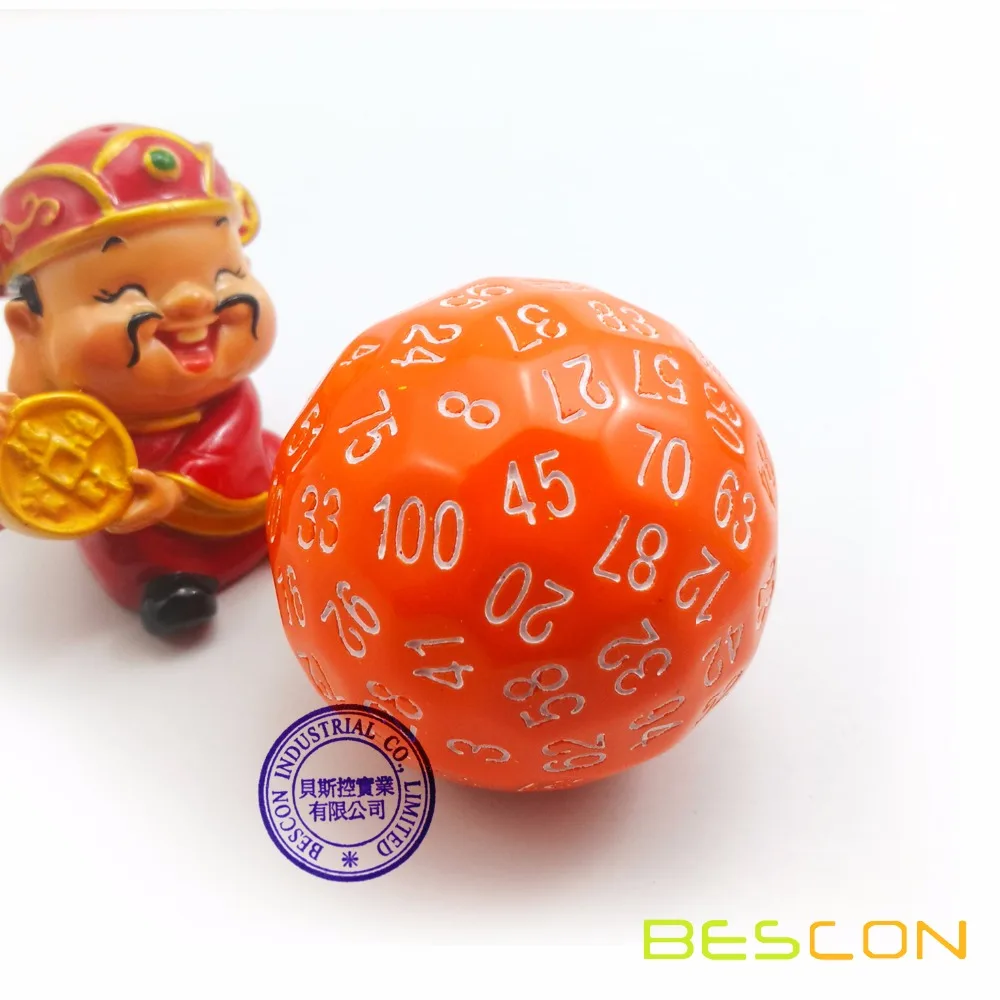 Bescon Polyhedral Dice 100 Sides Dice, D100 die, 100 Sided Cube, D100 Game Dice, 100-Sided Cube of Orange Color
Bescon Polyhedral Dice 100 Sides Dice, D100 die, 100 Sided Cube, D100 Game Dice, 100-Sided Cube of Orange Color