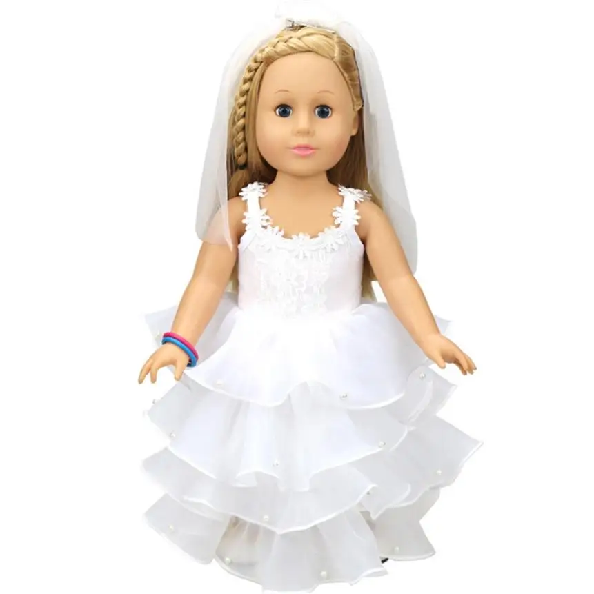 Clothes for Dolls White Communion Wedding Dress With Scarf For 18 inch Our Generation American Girl Doll #Y124
Clothes for Dolls White Communion Wedding Dress With Scarf For 18 inch Our Generation American Girl Doll #Y124