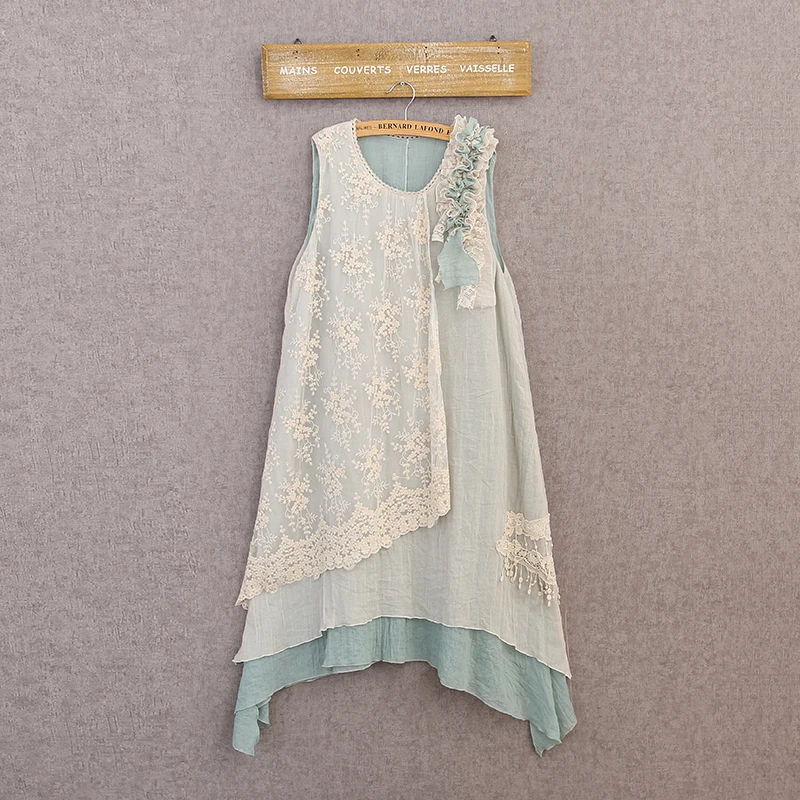Summer Women Tank Dress Japanese Style Vintage Lace Cotton Linen Mori Clothing Vestidos Mori Girl Casual Loose Dress 16959
Summer Women Tank Dress Japanese Style Vintage Lace Cotton Linen Mori Clothing Vestidos Mori Girl Casual Loose Dress 16959