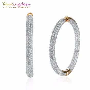 Yunkingdom Pave White Cubic Zirconia Crystals Big Circle Hoop Earrings for Women Fashion Party Queen Jewelry
Yunkingdom Pave White Cubic Zirconia Crystals Big Circle Hoop Earrings for Women Fashion Party Queen Jewelry