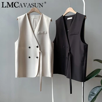 LMCAVASUN Spring Female Vest Coat Slim Korean Blazer Vest Loose Casual Vintage Feminine Coat
LMCAVASUN Spring Female Vest Coat Slim Korean Blazer Vest Loose Casual Vintage Feminine Coat