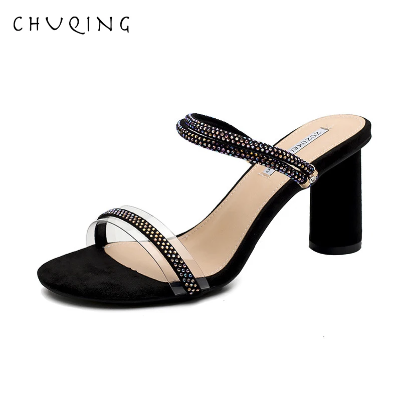 CHUQING Sandals Female 2019 New Summer Thick with Hot Word with High Heels Female
CHUQING Sandals Female 2019 New Summer Thick with Hot Word with High Heels Female