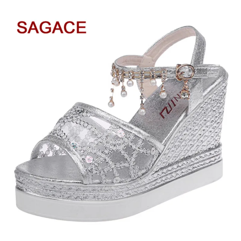 Ladies Crystal Wedges Sandals Buckle Strap Summer Peep Toe Sandals Shoes Girl High Heel Shoes 34-40 size Sandals Shoes Damskie
Ladies Crystal Wedges Sandals Buckle Strap Summer Peep Toe Sandals Shoes Girl High Heel Shoes 34-40 size Sandals Shoes Damskie