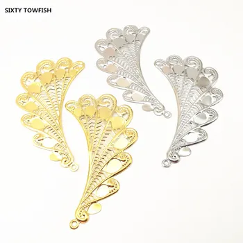 10 Pieces 107mmx53mm Gold color/White K Metal Filigree Flowers Slice Big Wings Charms Pendant Setting DIY Components B19012
10 Pieces 107mmx53mm Gold color/White K Metal Filigree Flowers Slice Big Wings Charms Pendant Setting DIY Components B19012