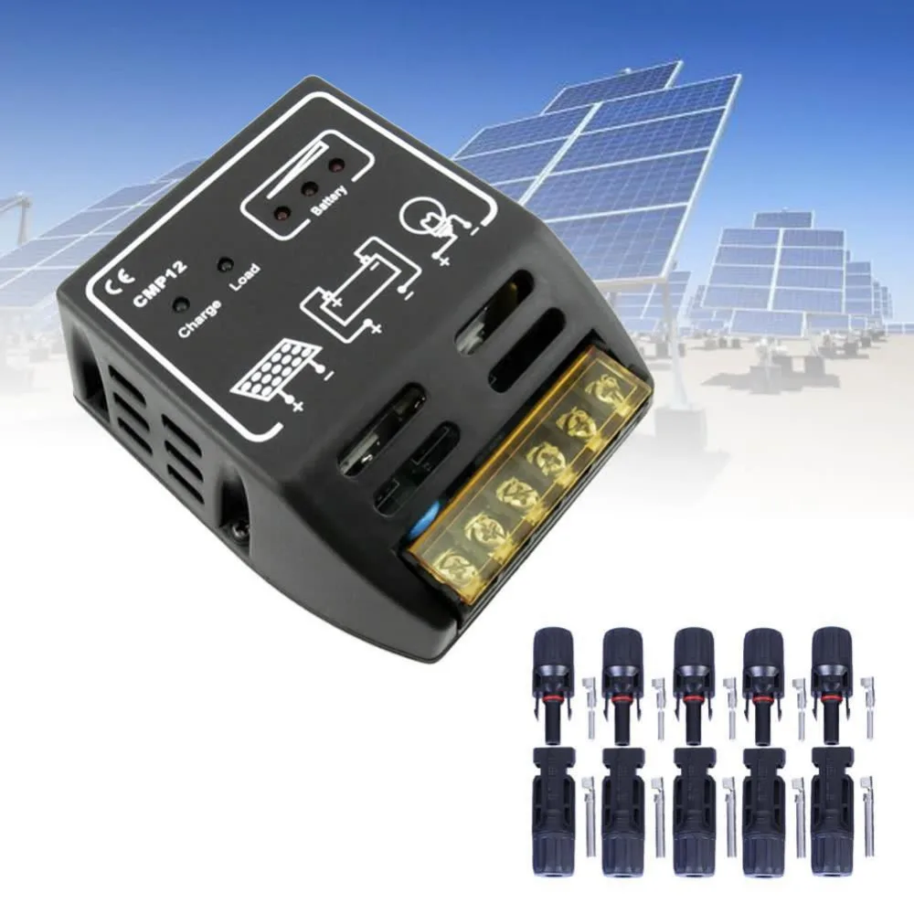 5 Pairs MC4 Connetors+10A 12V/24V New Solar Controller Charge Solar Battery For Solar Energy System over-charging protection
5 Pairs MC4 Connetors+10A 12V/24V New Solar Controller Charge Solar Battery For Solar Energy System over-charging protection