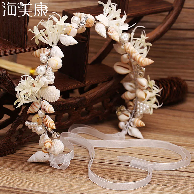 Haimeikang Beautiful Mermaid Wreath Wedding Bridal Crowns Headband Hair Accessories Girl Summer beach Shell Wreath Headwear
Haimeikang Beautiful Mermaid Wreath Wedding Bridal Crowns Headband Hair Accessories Girl Summer beach Shell Wreath Headwear