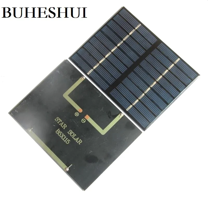 BUHESHUI оптовая продажа 1000 шт 1 5 W 9V солнечная батарея поликристаллическая панель