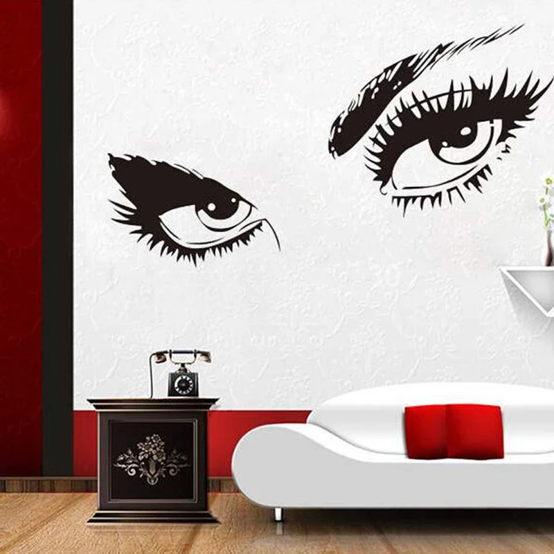 Fashion 1 Pc New Hot DIY Black Sexy Eyes Wall Art sticker Removab Lady Eyes Lashes Decal Home Decor
Fashion 1 Pc New Hot DIY Black Sexy Eyes Wall Art sticker Removab Lady Eyes Lashes Decal Home Decor