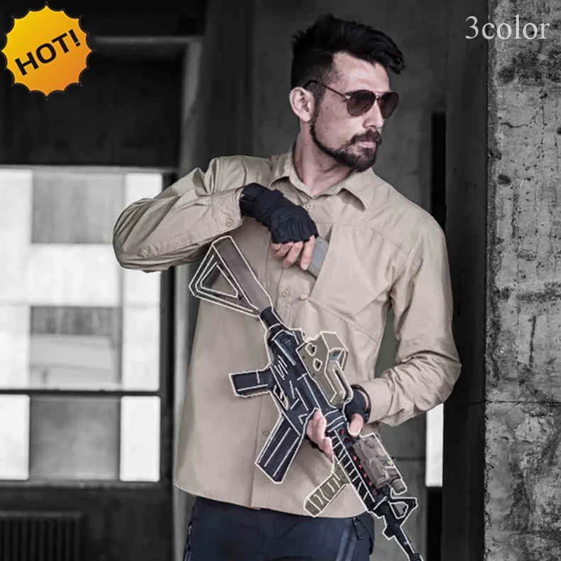 2016 Outdoors Army Tactical Cargo Nylon Two Pocket Quick-drying Men Long Sleeve Shirt Wear-resisting Breathable Commuter Shirt
2016 Outdoors Army Tactical Cargo Nylon Two Pocket Quick-drying Men Long Sleeve Shirt Wear-resisting Breathable Commuter Shirt