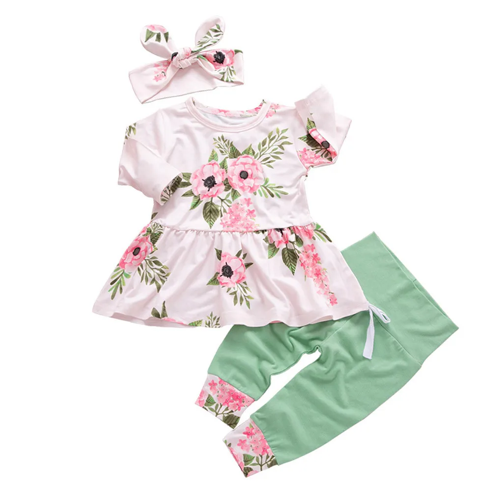 Newborn Baby Girl Floral T shirt Tops Dress Pants Dot Leggings Clothes Set baby boys clothes set ropa recien nacido bebek giyim
Newborn Baby Girl Floral T shirt Tops Dress Pants Dot Leggings Clothes Set baby boys clothes set ropa recien nacido bebek giyim