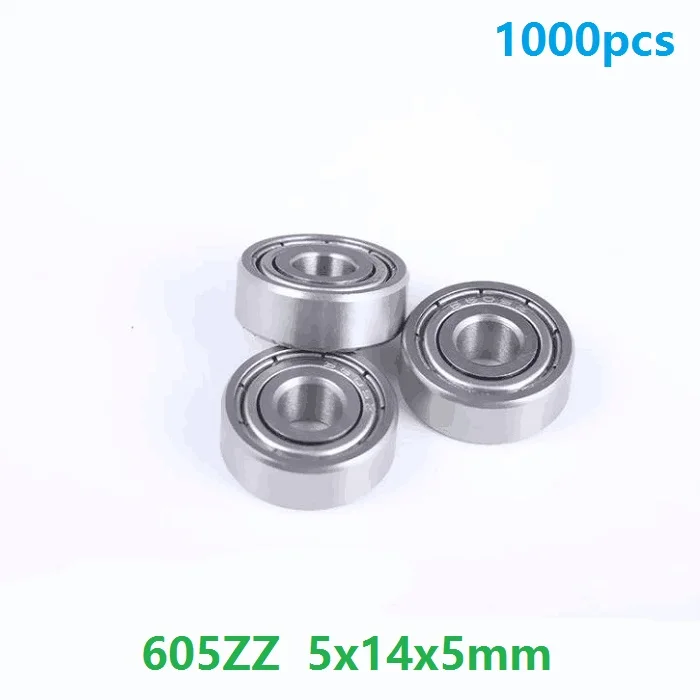 1000pcs/lot 605ZZ 605Z 605 Z ZZ Bearing 5*14*5mm Deep Groove Ball bearing Miniature Mini for 3D printer parts 5x14x5mm
1000pcs/lot 605ZZ 605Z 605 Z ZZ Bearing 5*14*5mm Deep Groove Ball bearing Miniature Mini for 3D printer parts 5x14x5mm