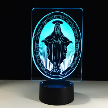 3D LED Table Light The Virgin Mary Lamp USB Color Visual Atmosphere Night Lights Decor Innovation Christmas Gifts For Good Luck
3D LED Table Light The Virgin Mary Lamp USB Color Visual Atmosphere Night Lights Decor Innovation Christmas Gifts For Good Luck