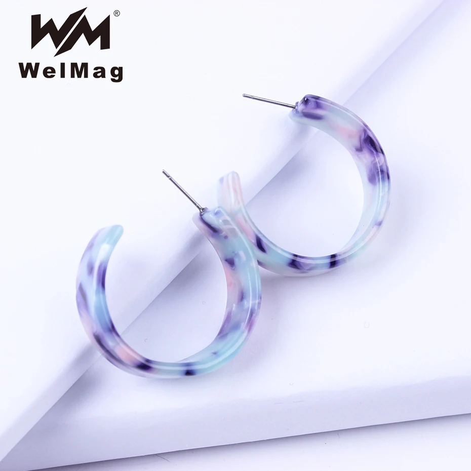 WelMag Women's Jewelry Design Resin Korean Simple C-Type Hoop Earrings Geometric Female Acrylic Earrings for Women 2019 New
WelMag Women's Jewelry Design Resin Korean Simple C-Type Hoop Earrings Geometric Female Acrylic Earrings for Women 2019 New
