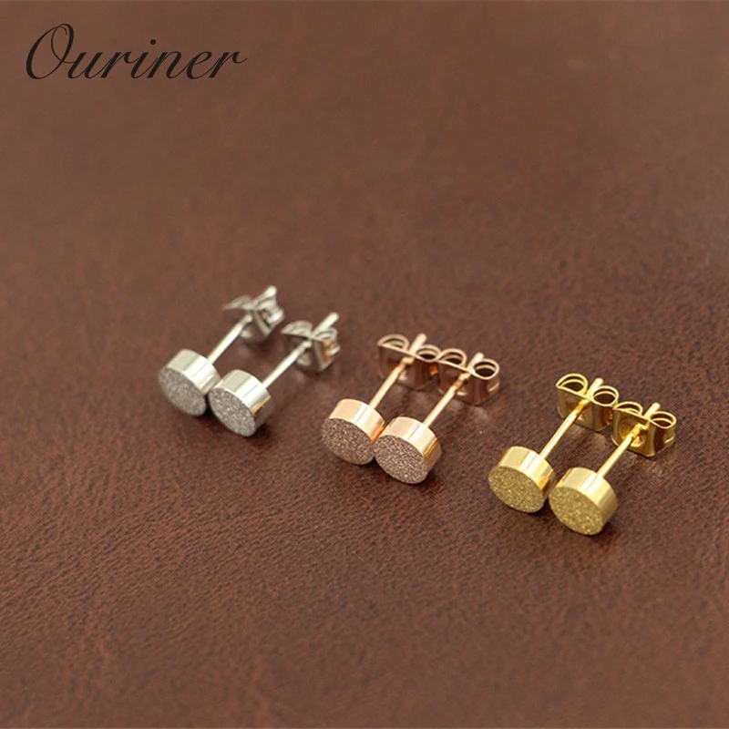 Fashion Jewelry Rose Rold Color Cute Round Frosted Tiny Stud Earrings For Women Girl Titanium Steel Bean Earrings KE008-1
Fashion Jewelry Rose Rold Color Cute Round Frosted Tiny Stud Earrings For Women Girl Titanium Steel Bean Earrings KE008-1