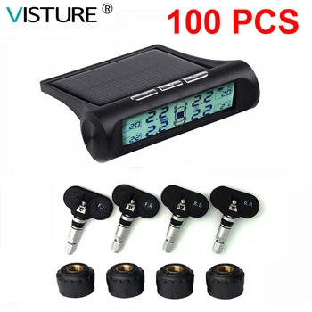 100 pcs per Lot Visture Solar TPMS Tire Pressure Alarm Monitor System For Car 4 External /Internal Temperature Warning D01N/D01W
100 pcs per Lot Visture Solar TPMS Tire Pressure Alarm Monitor System For Car 4 External /Internal Temperature Warning D01N/D01W
