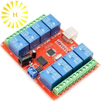 Smart Electronics 8 Channel DC 12V Relay Module /Computer USB Control Switch Driver / PC Intelligent Controller Connector 
Smart Electronics 8 Channel DC 12V Relay Module /Computer USB Control Switch Driver / PC Intelligent Controller Connector