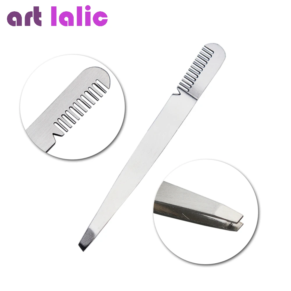 1Pcs Stainless Steel Eyebrow Tweezers Clip Eyelash Comb Entrained Slant Tip Hair Removal Eyebrow Beauty Tools
1Pcs Stainless Steel Eyebrow Tweezers Clip Eyelash Comb Entrained Slant Tip Hair Removal Eyebrow Beauty Tools