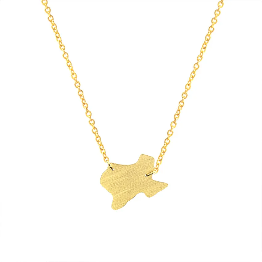 USA Map Texas Shape Pendants & Necklaces For Women Vintage Jewelry Stainless Steel Charm Chain Bijoux Femme Collier Bff Gifts | Украшения