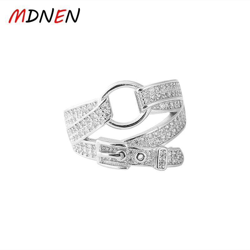 MDNEN S925 sterling silver fashion belt buckle ring women popular wild simple creative opening wide version of the ring
MDNEN S925 sterling silver fashion belt buckle ring women popular wild simple creative opening wide version of the ring
