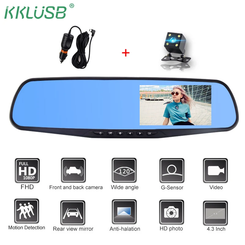 car dvr 4.3 inch 1080P car rearview mirror full HD 1080p car driving video recorder camera car reverse image dual lens dash cam
car dvr 4.3 inch 1080P car rearview mirror full HD 1080p car driving video recorder camera car reverse image dual lens dash cam