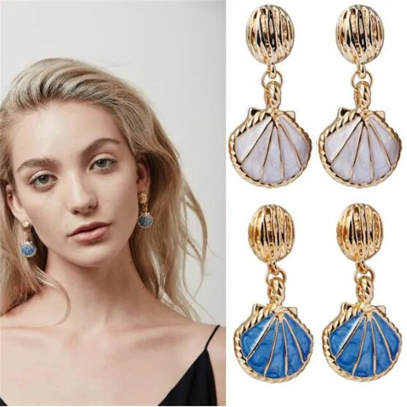 Sea Shell colors Earrings Gold Color Trendy Metal Shell Cowrie Statement Dangle Earrings 2019 New Summer Beach Jewelry For Women
Sea Shell colors Earrings Gold Color Trendy Metal Shell Cowrie Statement Dangle Earrings 2019 New Summer Beach Jewelry For Women
