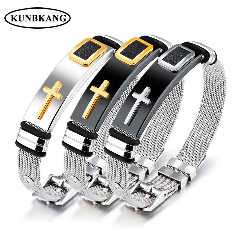 Length Adjustable Bracelet for Men Women Bangle Watch Band Design Stainless Steel Net Band Christian Cross Prayer Male Jewelry
Length Adjustable Bracelet for Men Women Bangle Watch Band Design Stainless Steel Net Band Christian Cross Prayer Male Jewelry