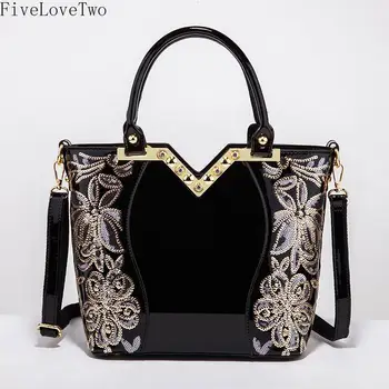 FiveLoveTwo Women's Fashion Embroidery Bright PU Leather Shoulder Bag Handbag Diagonal Package
FiveLoveTwo Women's Fashion Embroidery Bright PU Leather Shoulder Bag Handbag Diagonal Package