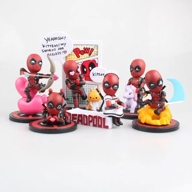 6pcs/set Deadpool figure Ride Pony Mini Egg Attack Series MEA-003 / MEA-006 Q Ver Deadpool Action Figure Toy for children Gift
6pcs/set Deadpool figure Ride Pony Mini Egg Attack Series MEA-003 / MEA-006 Q Ver Deadpool Action Figure Toy for children Gift