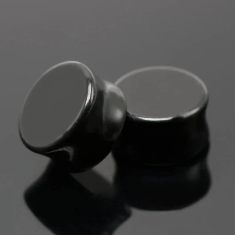 2pcs fashion obsidian black stone ear gauge plugs 6-16mm expansion stretchers tunnel taper body piercing anti-allergic jewelry2