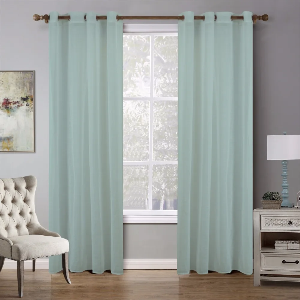 SunnyRain 1-Piece Green Sheer Curtain For Living Room Translucidus Tulle For Bedroom Drape Top With Eyelet
SunnyRain 1-Piece Green Sheer Curtain For Living Room Translucidus Tulle For Bedroom Drape Top With Eyelet