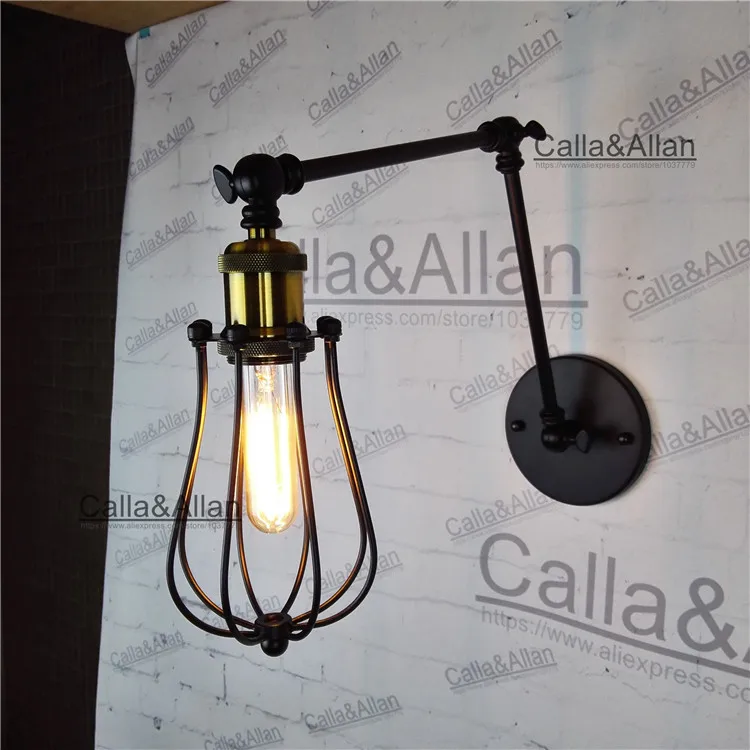 D110mm black cage swing arms AC90-260V black iron cage Bedroom Bedside Reading Light Direction Adjustable Indoor Lighting
D110mm black cage swing arms AC90-260V black iron cage Bedroom Bedside Reading Light Direction Adjustable Indoor Lighting